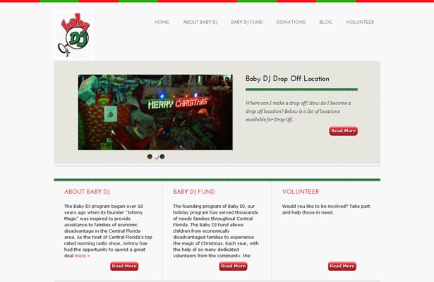 Baby DJ Nonprofit Website